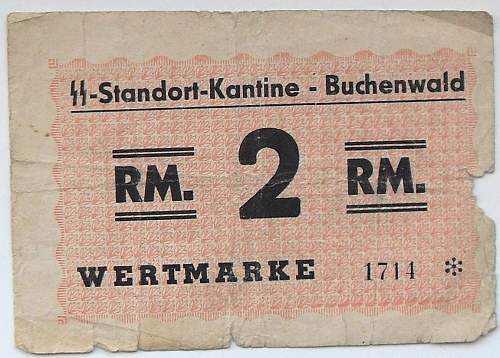 Konzentrationslager Buchenwald credit tokens