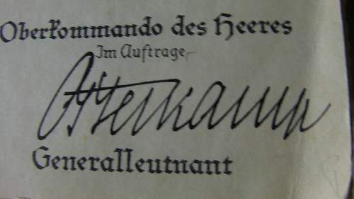 Promotion Document signed by Von Blomberg