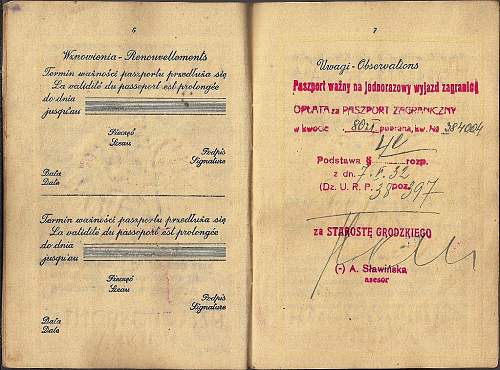 German visas - Poland 1939 &amp; 1940