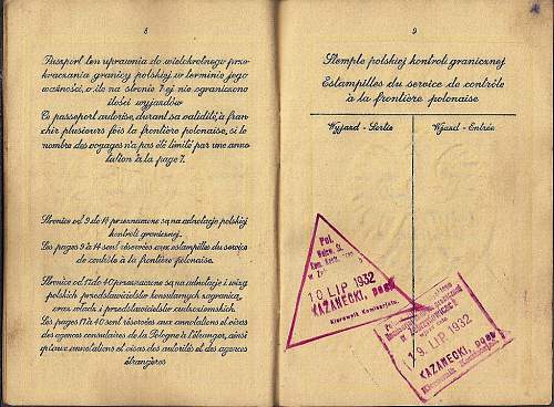 German visas - Poland 1939 &amp; 1940