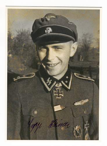 Signatures of Waffen SS Knights Cross Winners