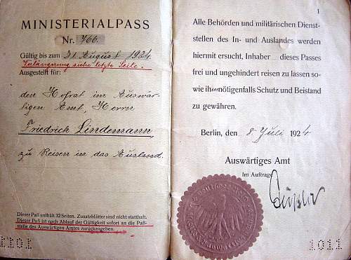 German diplomatic passport question...