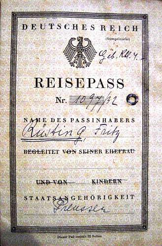 German chemical-plant workers passport