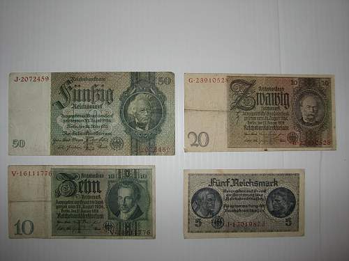 Nazi paper money