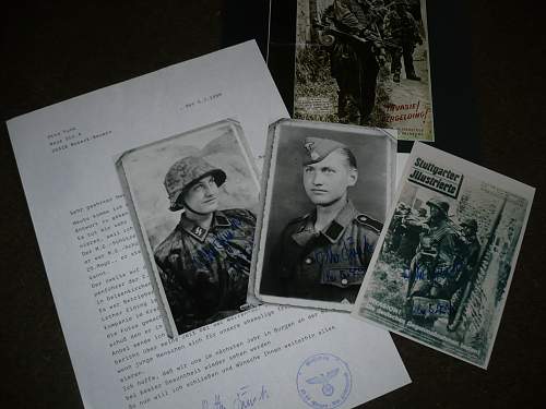 Signed photo of Otto Funk 12th ss pz div Hitlerjugend