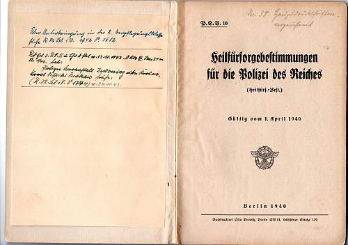 healing welfare rules for the Polizei des Reiches