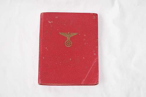 NSDAP party member book
