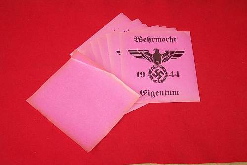 Wehrmacht Eigentum- paper tags