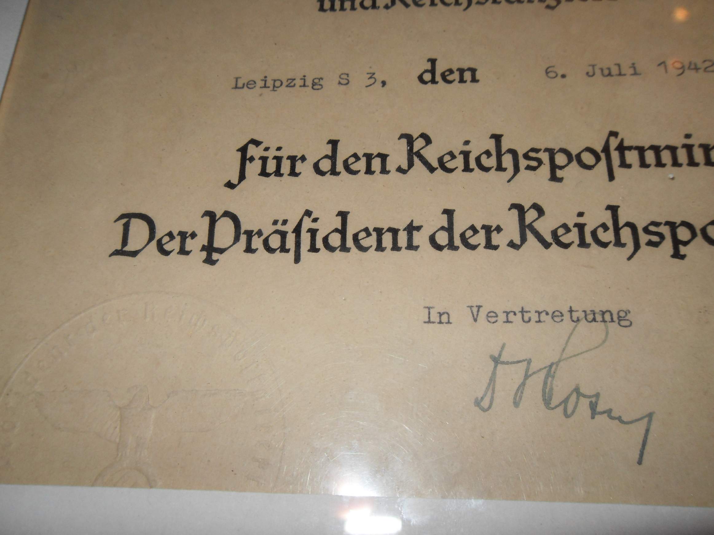 Need help! Ww2 german postal promotion certificate????