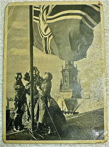 SS Postcard: Flag-Raising over Krakow