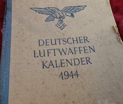 Luftwaffe 1944 Kalender Book