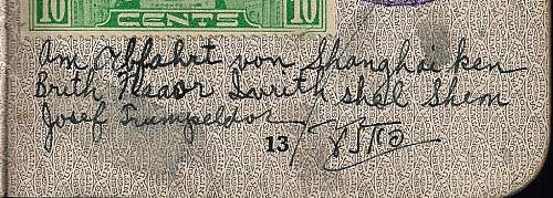 German hand writing in a passport...?