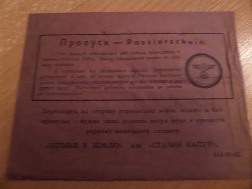 German Propaganda leaflets found inside German Propaganda Rocket