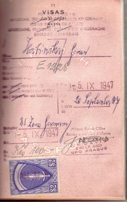 post-war German visa