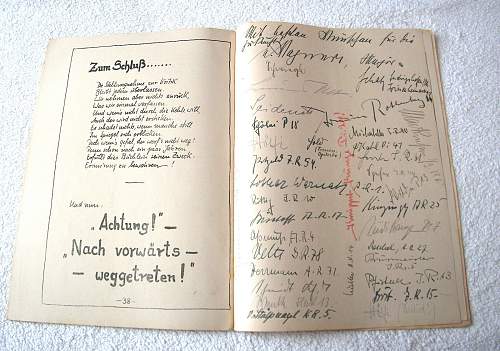 1937 Hannover Kriegsschule Graduates...Officer Signatures