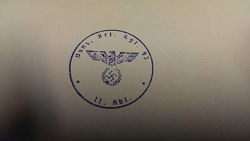 WWII German Panzer Document/Wax Stamp.