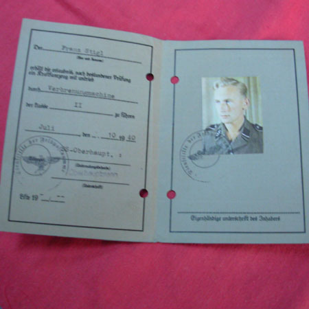 Waffen SS driver license