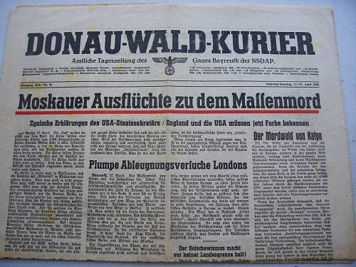 german newspapers 1930-1944