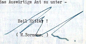 Is this Martin Bormann's signature?