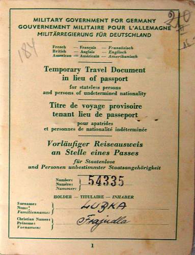 1948 German passport