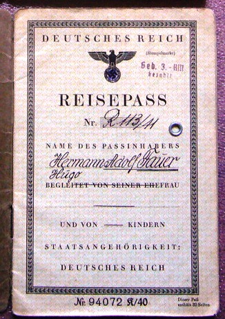 Regierungsinspektor's passport from Prag