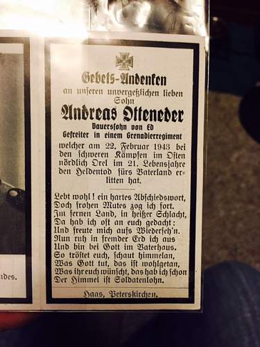 Translate German Death Card