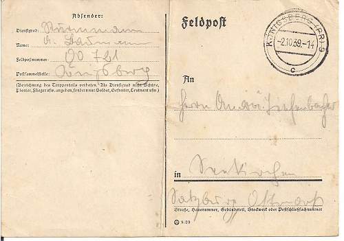 Feldpost Postcard translation help please