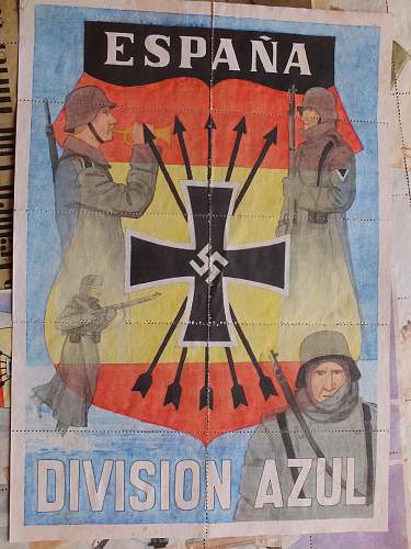 ww2 propaganda coupons Spanish Blue division, Hitler and Franco