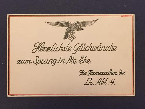 fallschirmjäger wedding note