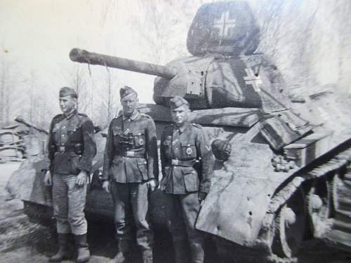 A T34 tank used by the Germans