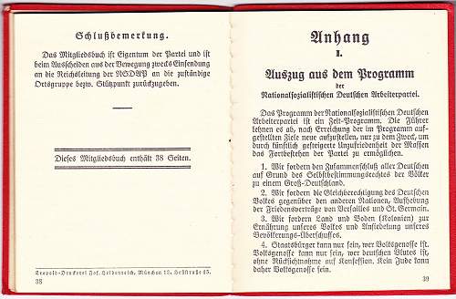 NSDAP Party Member book and SA Ausweis to same man
