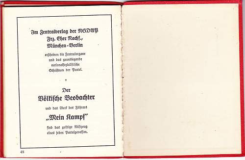 NSDAP Party Member book and SA Ausweis to same man