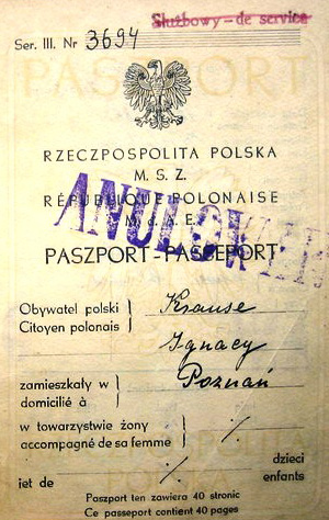 Post-War Polish passport