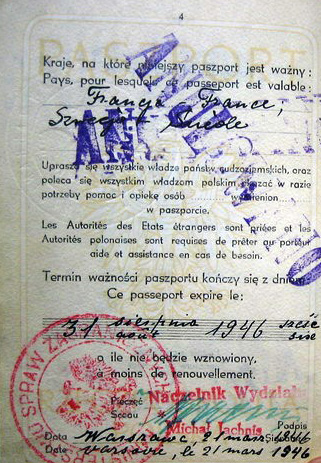 Post-War Polish passport