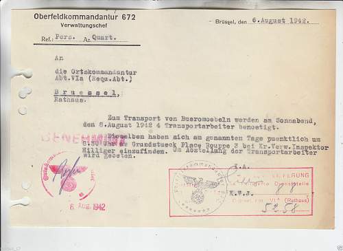 Belgian Kommandantur documents