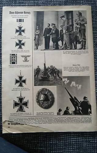 DIE WEHRMACHT Newspaper 1939 with Hitler on frontpage