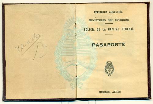 Graf Spee officer issued passport?