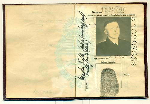 Graf Spee officer issued passport?