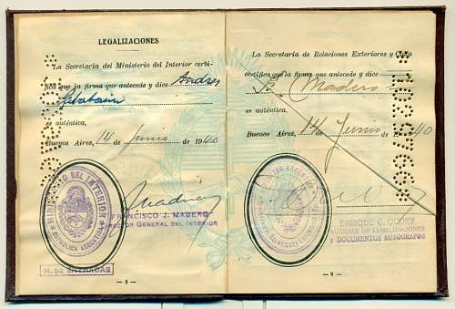 Graf Spee officer issued passport?