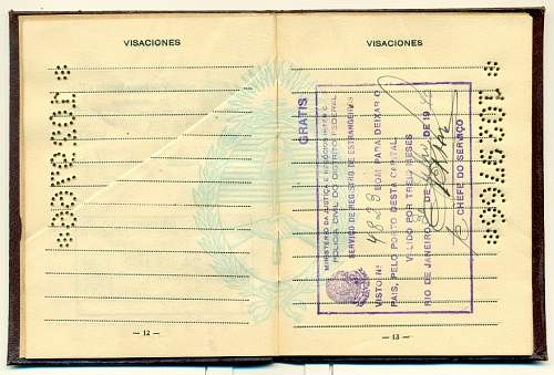 Graf Spee officer issued passport?