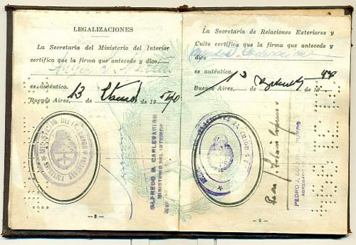 Graf Spee officer issued passport?