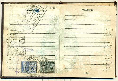 Graf Spee officer issued passport?