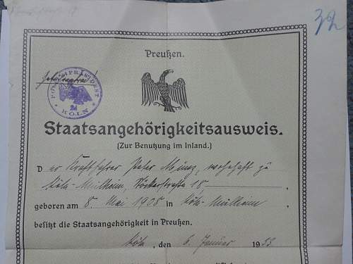 Pre-Third Reich Prussian Police Document