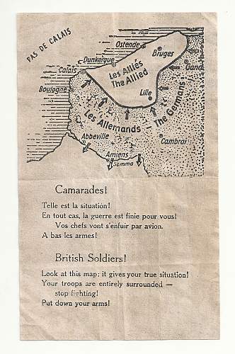 Dunkirk Surrender Leaflet