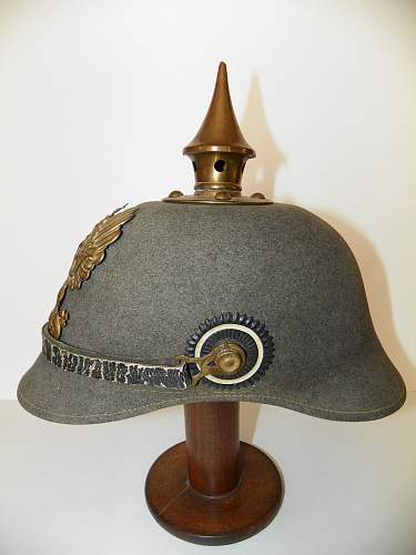 Ersatz Pickelhaube: unmarked J. Bambus &amp; Company mfg