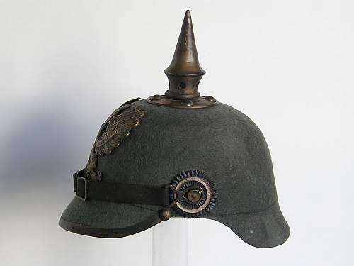 Ersatz felt pickelhaube and cover