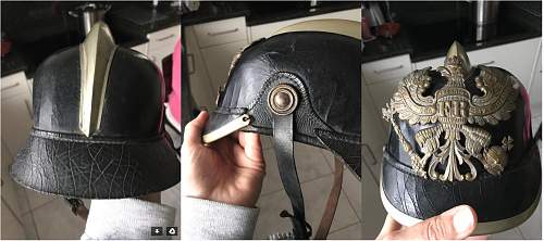 Please ID this German pickel haube helmet    with a weird spike
