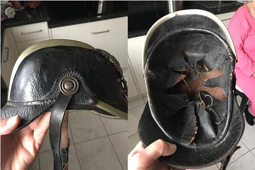 Please ID this German pickel haube helmet    with a weird spike