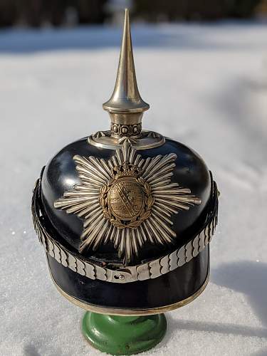 Saxon IR100 Officer M1895 Pickelhaube