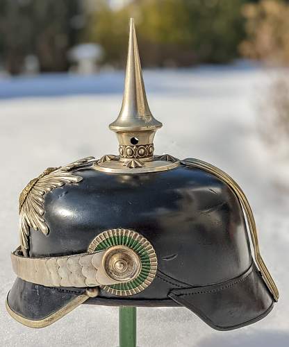 Saxon IR100 Officer M1895 Pickelhaube